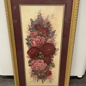 Flower Bouquet by Glynda from JCPenneys Wood frame w/Gold leaf 16.5”x30.5”